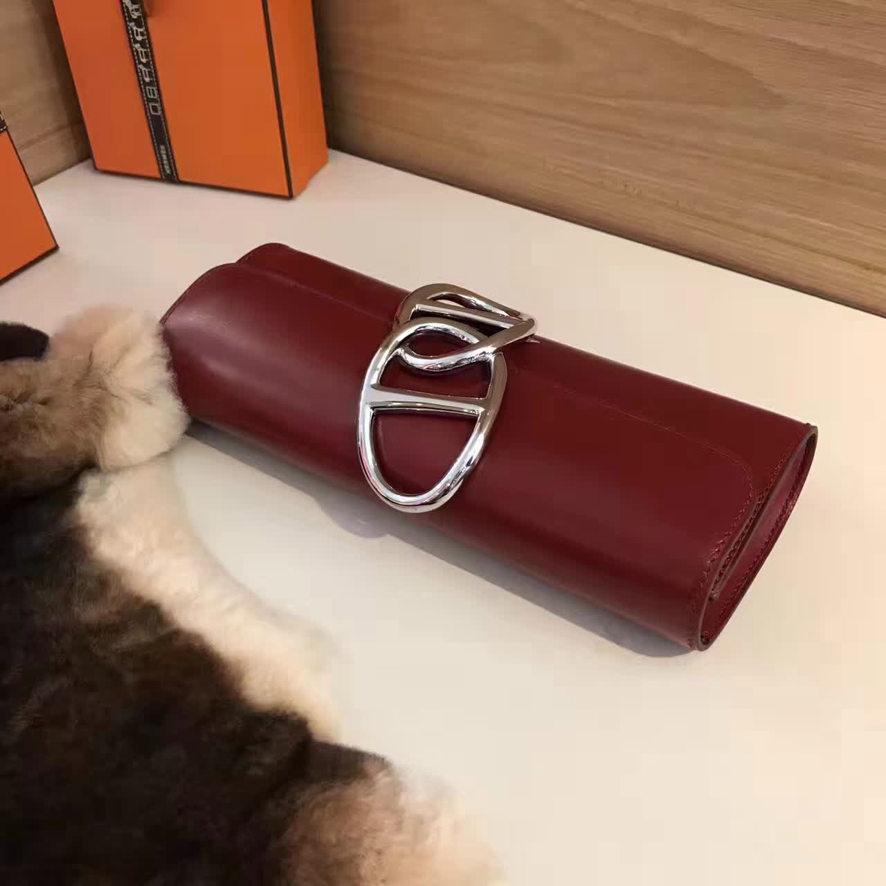 广州爱玛皮具 爱马仕期待已久的日扣手包 BOX皮全手工