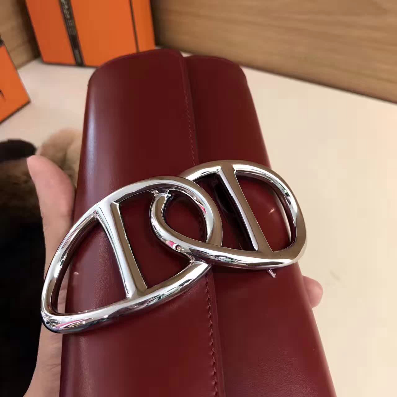 广州爱玛皮具 爱马仕期待已久的日扣手包 BOX皮全手工