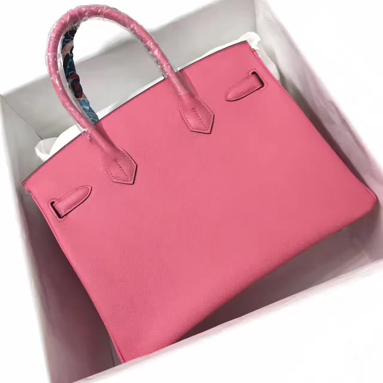 爱马仕全球放货 铂金包 Birkin 30cm 法国原产epsom皮 蜡线全手缝
