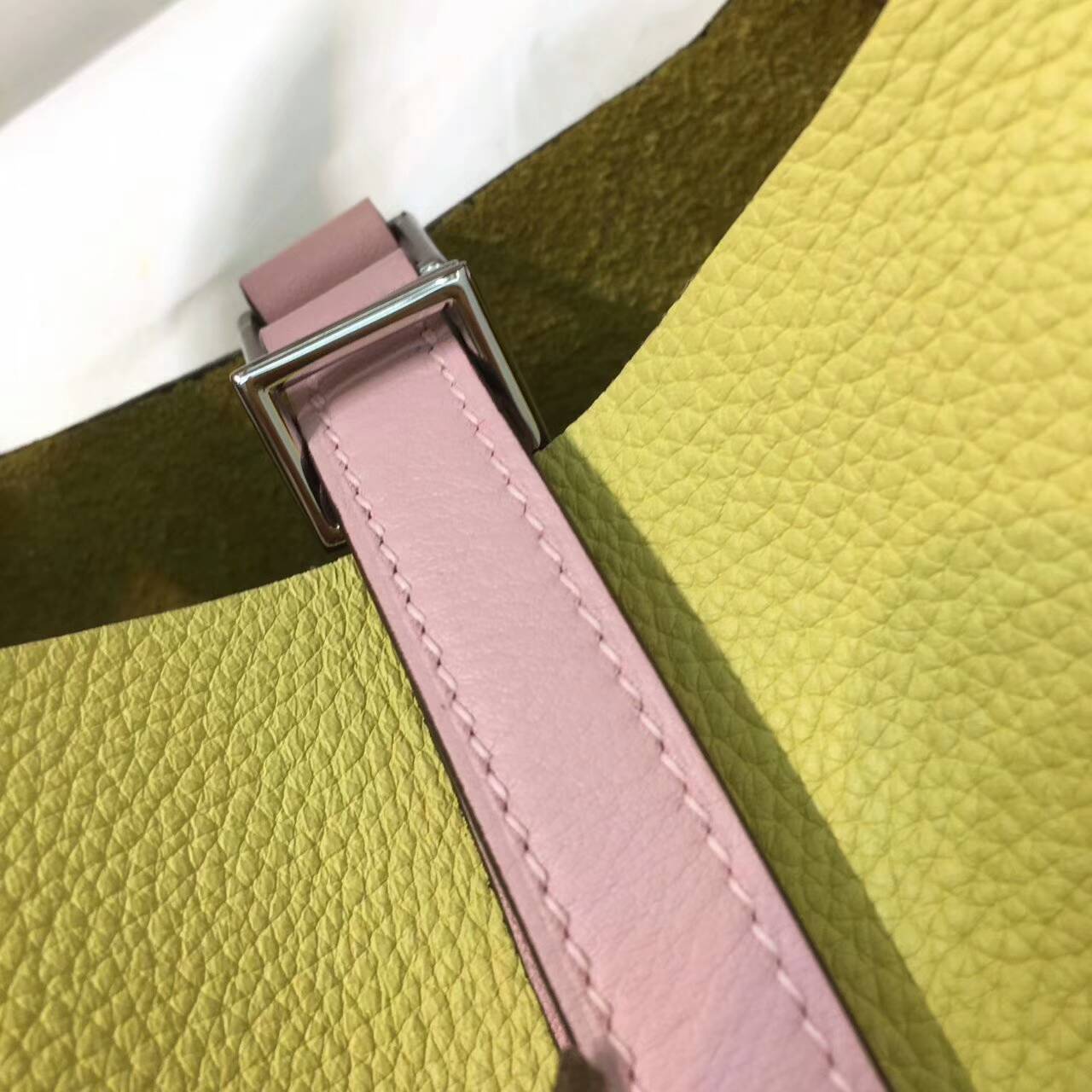 Hermes爱马仕菜篮子 Picotin Lock 18cm Clememce 法国原产Tc皮 1Z Jaine Poessin 小鸡黄拼3Q Rose Sakura 芭比粉 银扣