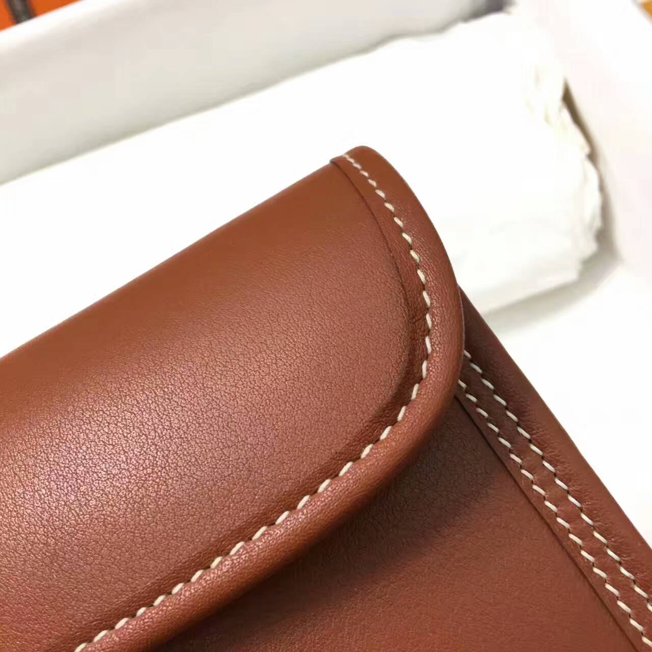 爱马仕钱包 Jige Elan 29cm Swift 法国原产小牛皮 37 Gold 金棕