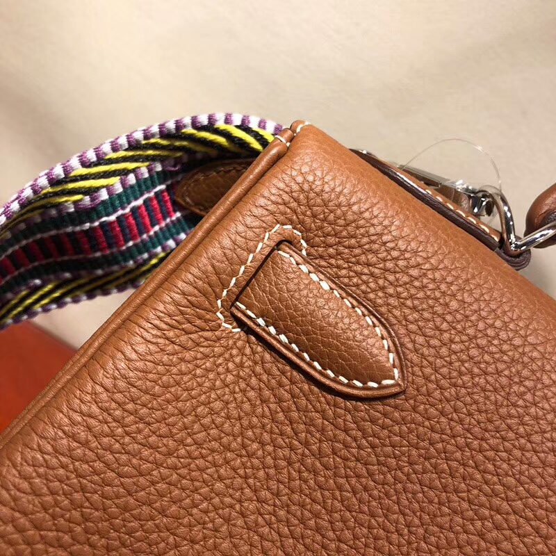 Hermes 爱马仕Kelly包 28cm Togo 37 Gold 金棕 银扣 配上Sangle Cavale肩带简直绝美