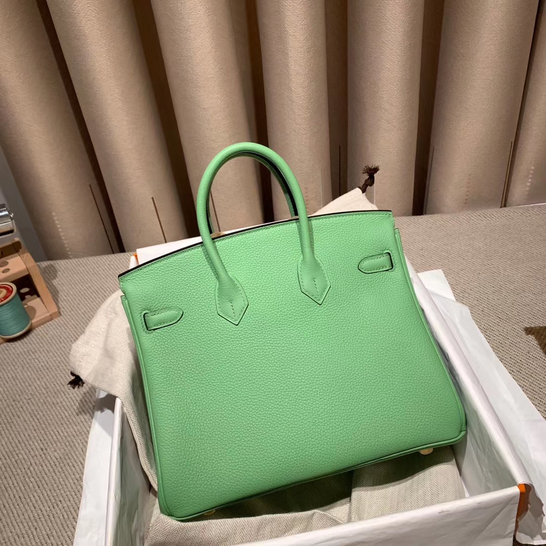 Hermes爱马仕 Birkin 25cm 牛油果绿 金扣